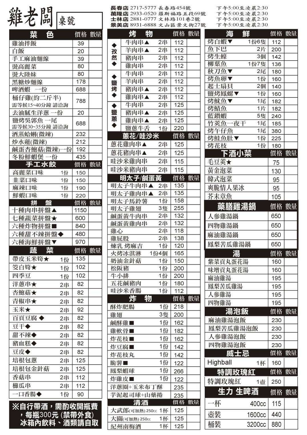 雞老闆 桶仔雞 士林夜市店，捷運劍潭站美食，清酒梅酒無限暢飲，壽星吃雞優惠，學生吃雞只要399，台北最好吃桶仔雞