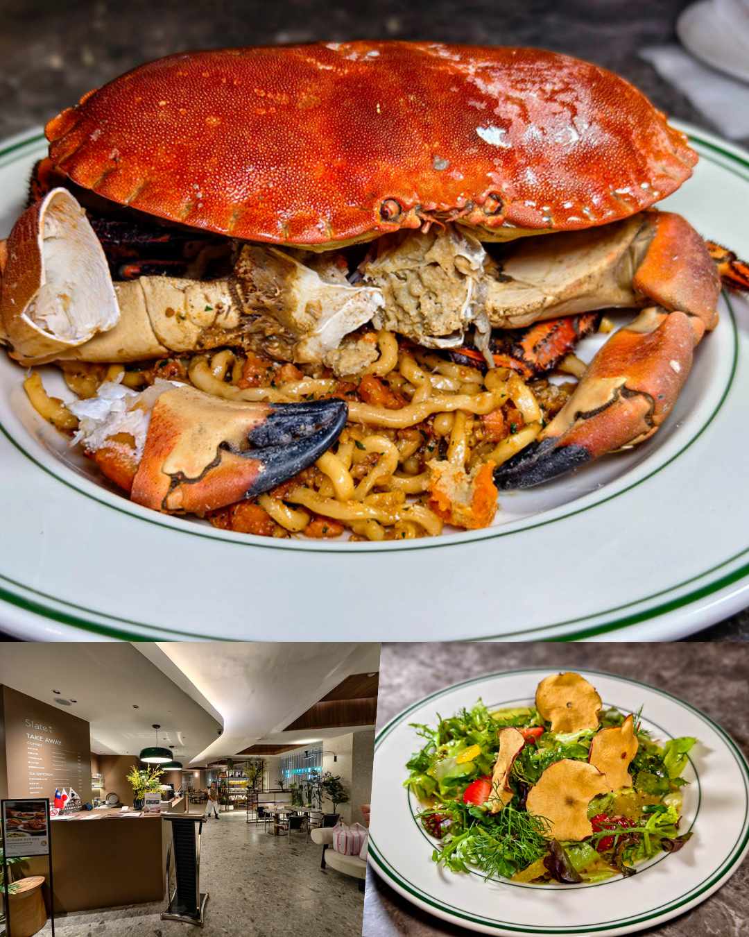 Slate・板石菜單價格2026｜國聯大飯店美式餐廳，舊金山螃蟹麵與戰斧豬排評測