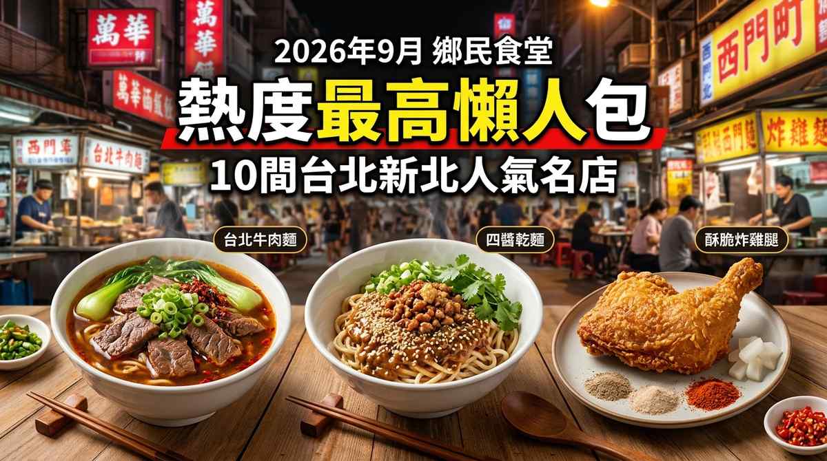 網站近期文章：2026年9月雙北美食精選懶人包｜10間台北新北人氣名店