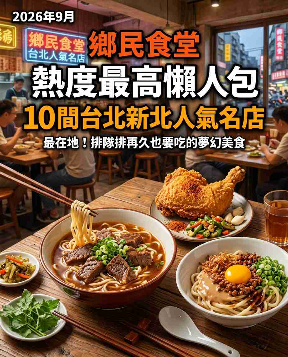 2026年9月雙北美食精選懶人包|10間台北新北人氣名店 @鄉民食堂 2026年9月雙北美食精選懶人包|10間台北新北人氣名店